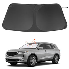 LHFLIVE front view on Acura MDX windshield showing full coverage and sun protection benefit