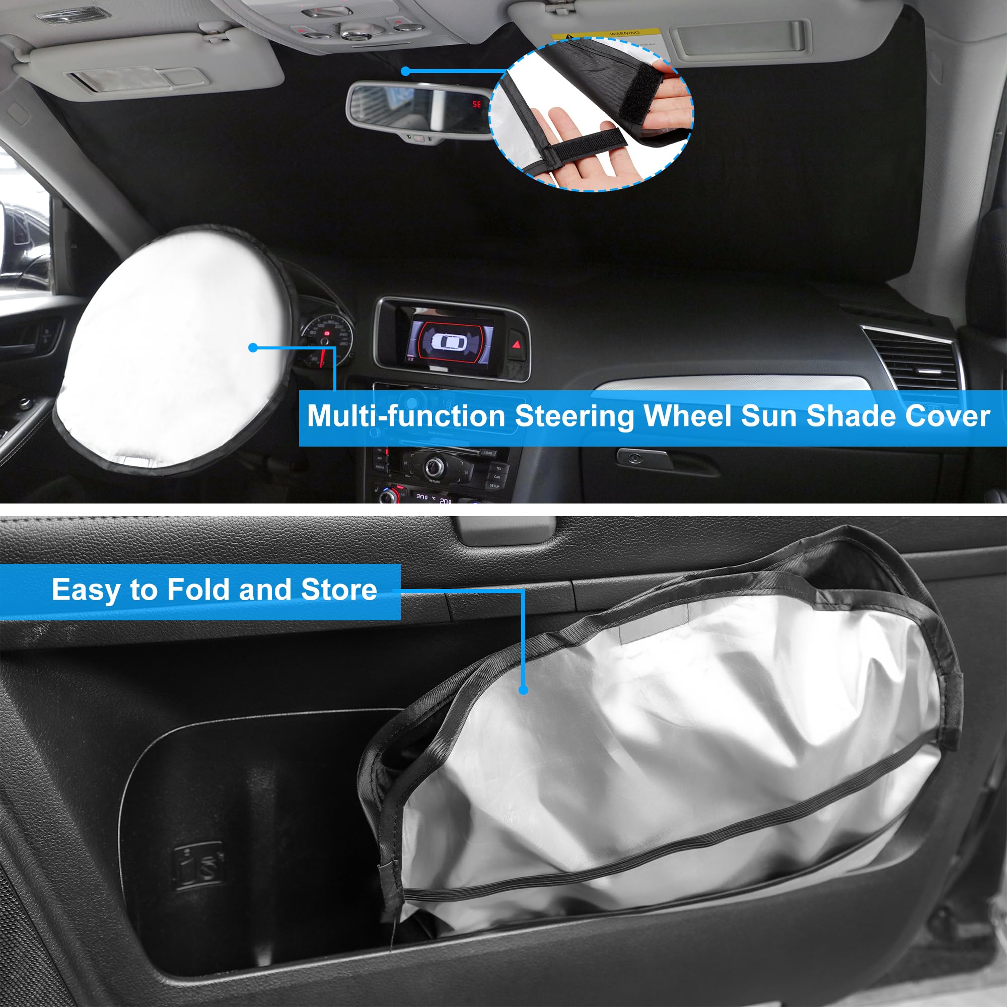 LHFLIVE shade next to ruler showing custom-fit dimensions for Mazda CX‑5