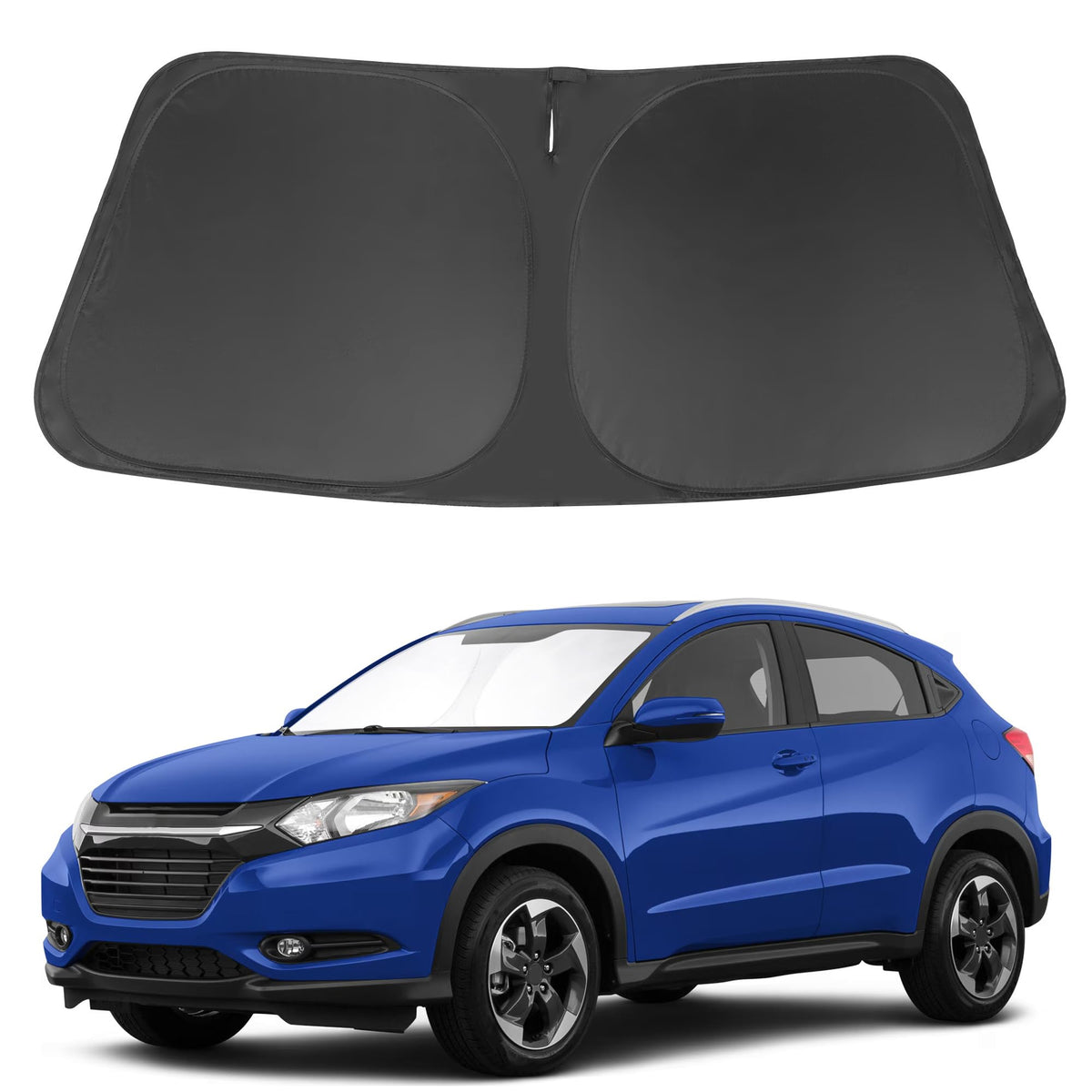 LHFLIVE front-installed on HR-V windshield showing full coverage and heat reduction