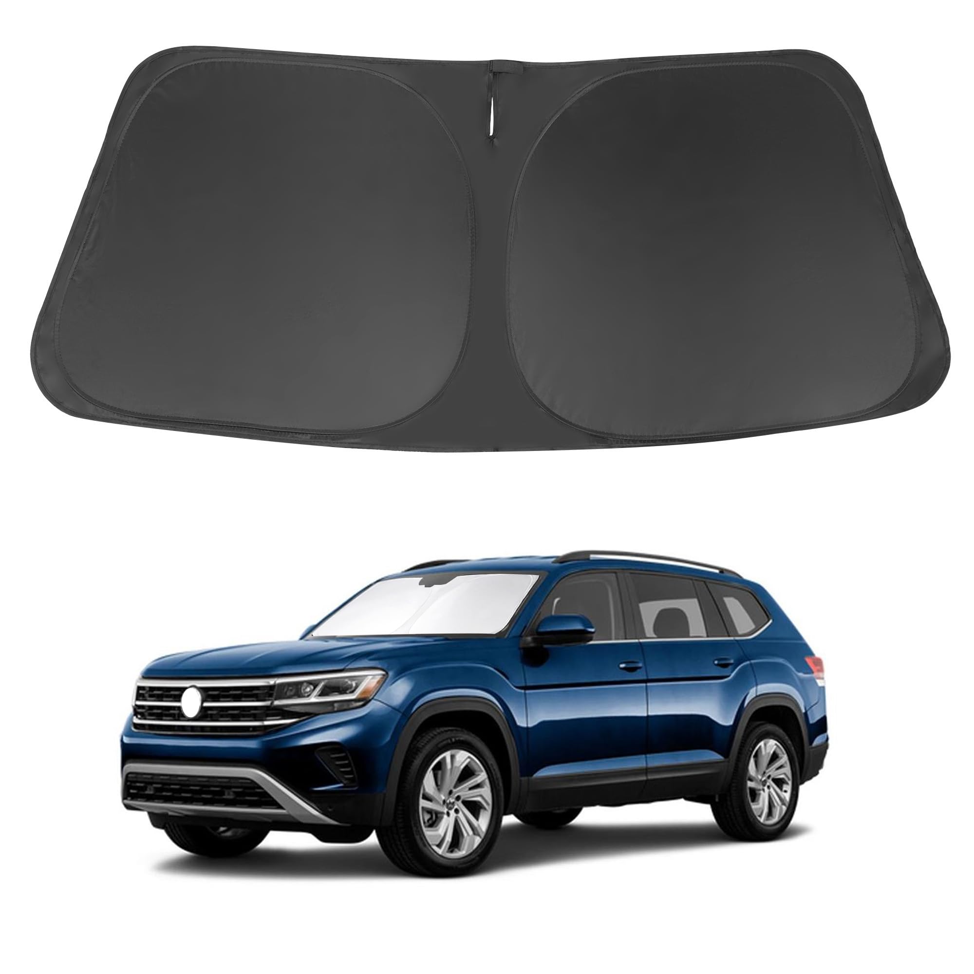 LHFLIVE front view of sun shade showing precise fit and protection