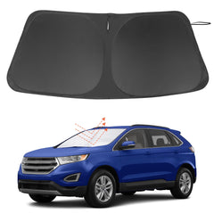 LHFLIVE front view showing precise Ford Edge fit for sun protection