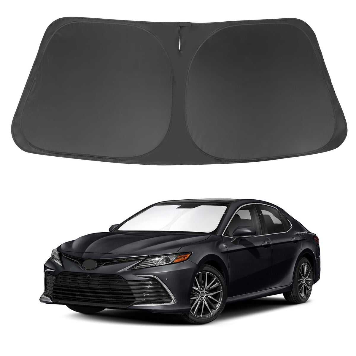 LHFLIVE front view showing shade fit and secure cover protecting windshield