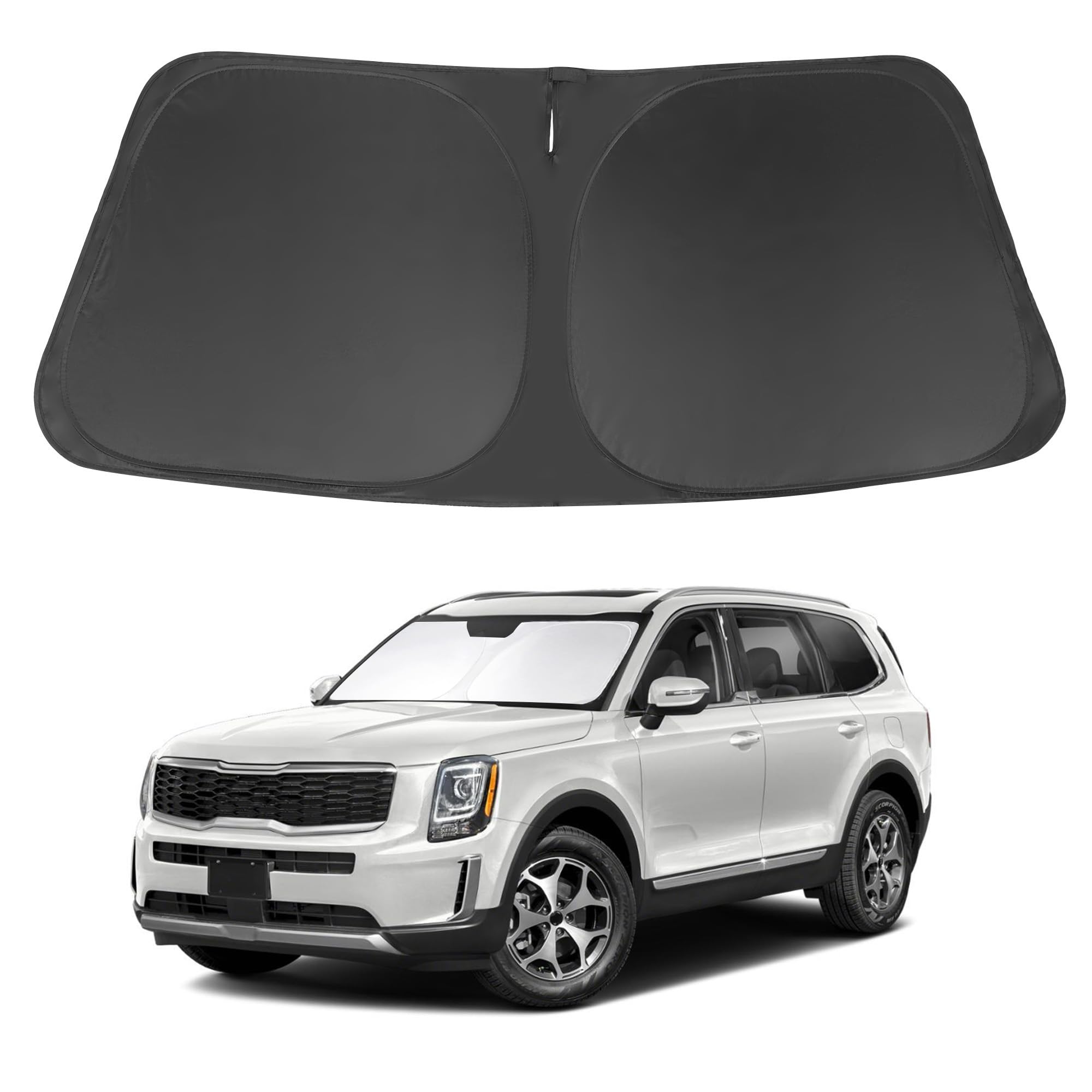 LHFLIVE front view on Telluride windshield showing full coverage and sun protection