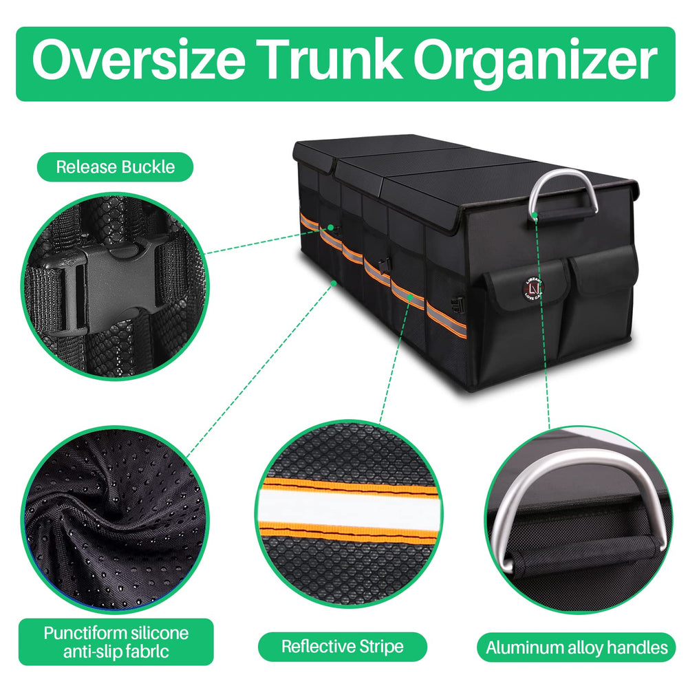 LI LIBZAKI placed in car trunk demonstrating tidy cargo and easy access benefit
