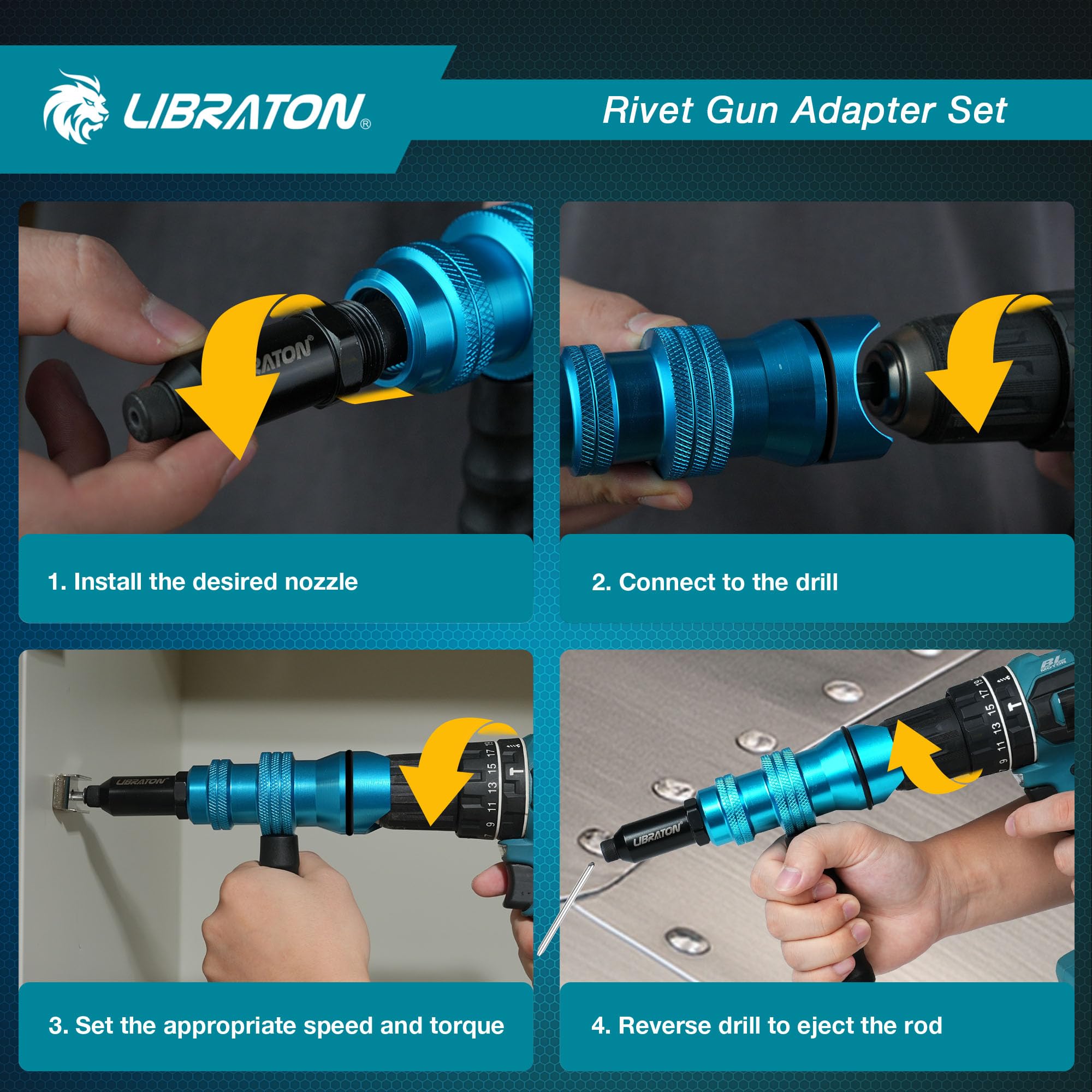 LIBRATON diamond-textured handle close-up for improved grip and lower fatigue