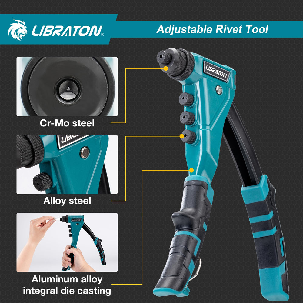 LIBRATON ergonomic TPR handle close-up for comfortable, low-fatigue use