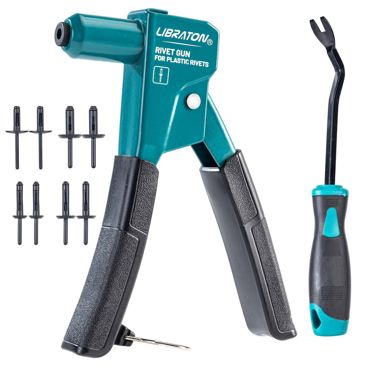 LIBRATON rivet gun front view shows compact design for efficient installs