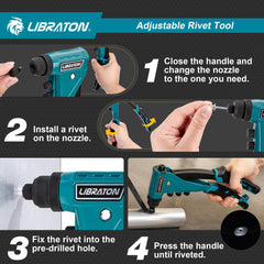 LIBRATON rivet assortment inside case provides ready supply for projects