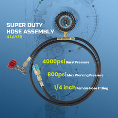 Lichamp array of four can taps for puncture and self-sealing refrigerant cans