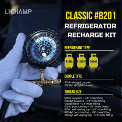 Lichamp closeup of colored gauge dials for accurate pressure monitoring