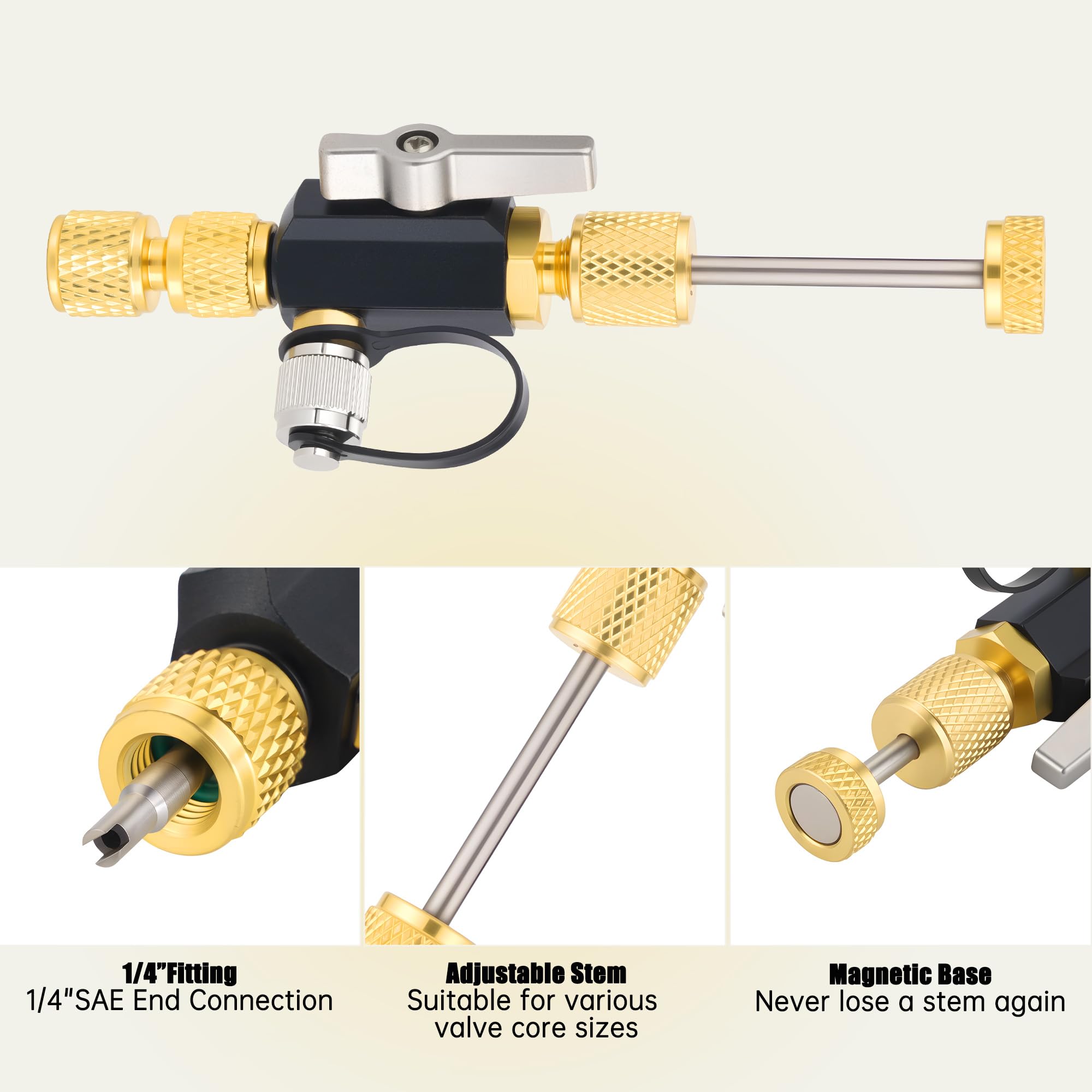 Lichamp knurled grip with magnetic base for steady, easy handling