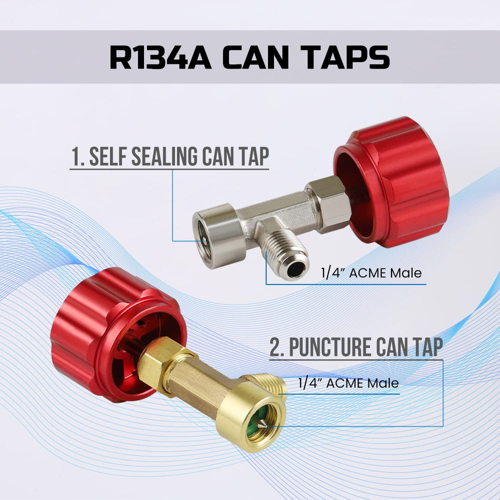Lichamp self-sealing can tap detail showing valve mechanism that minimizes refrigerant loss