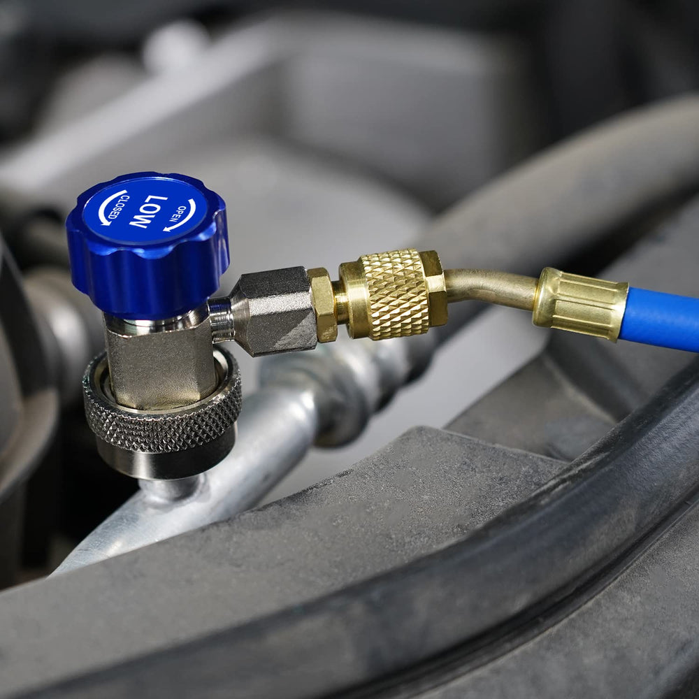Lichamp dual-head valve core remover and tank adapter together for maintenance flexibility