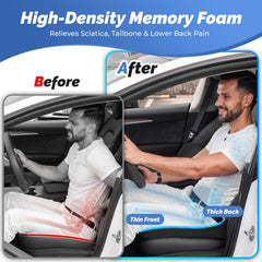 LiebKomfon cushion installed in car for improved driving view