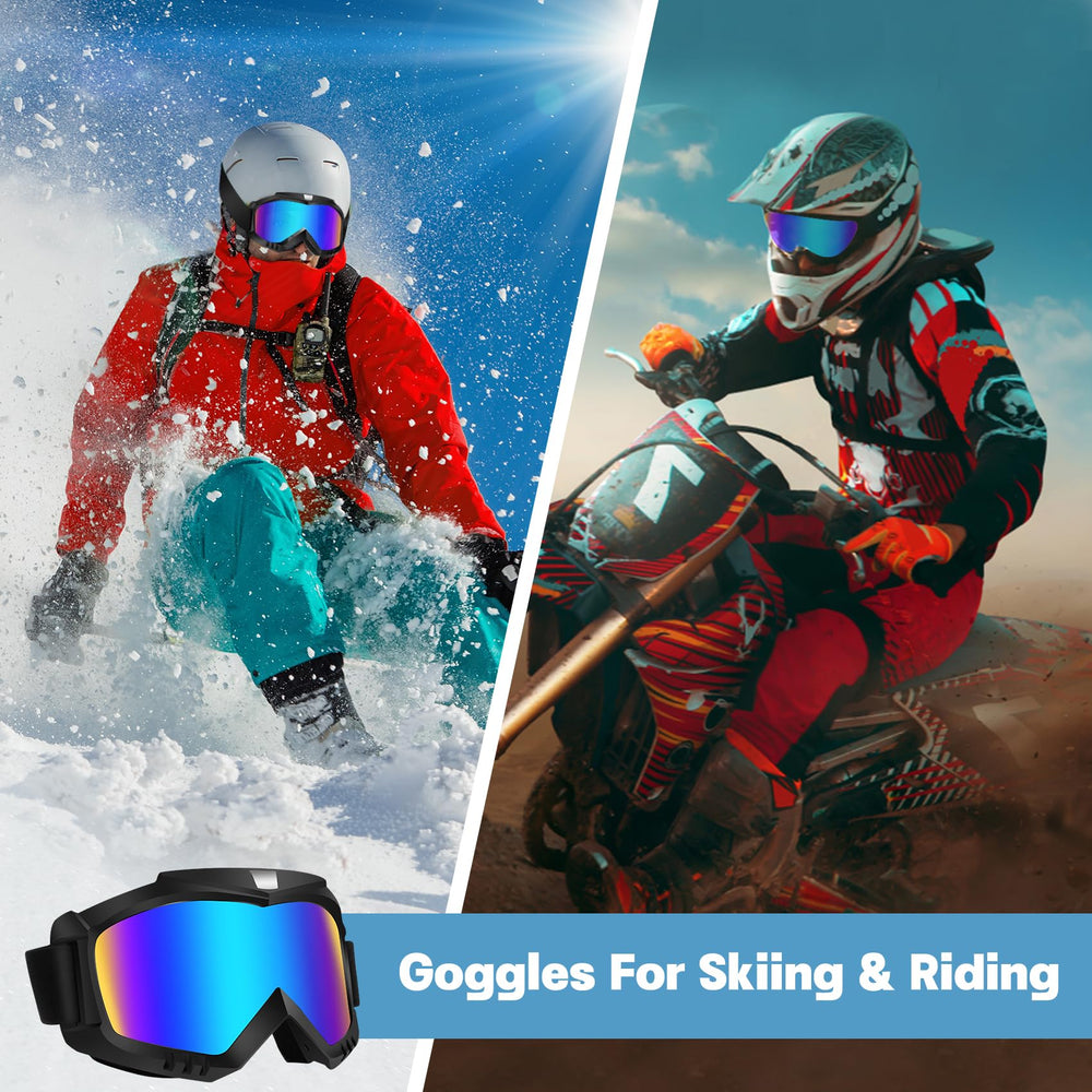 Lievermo goggles in skiing action demonstrating weather protection benefit