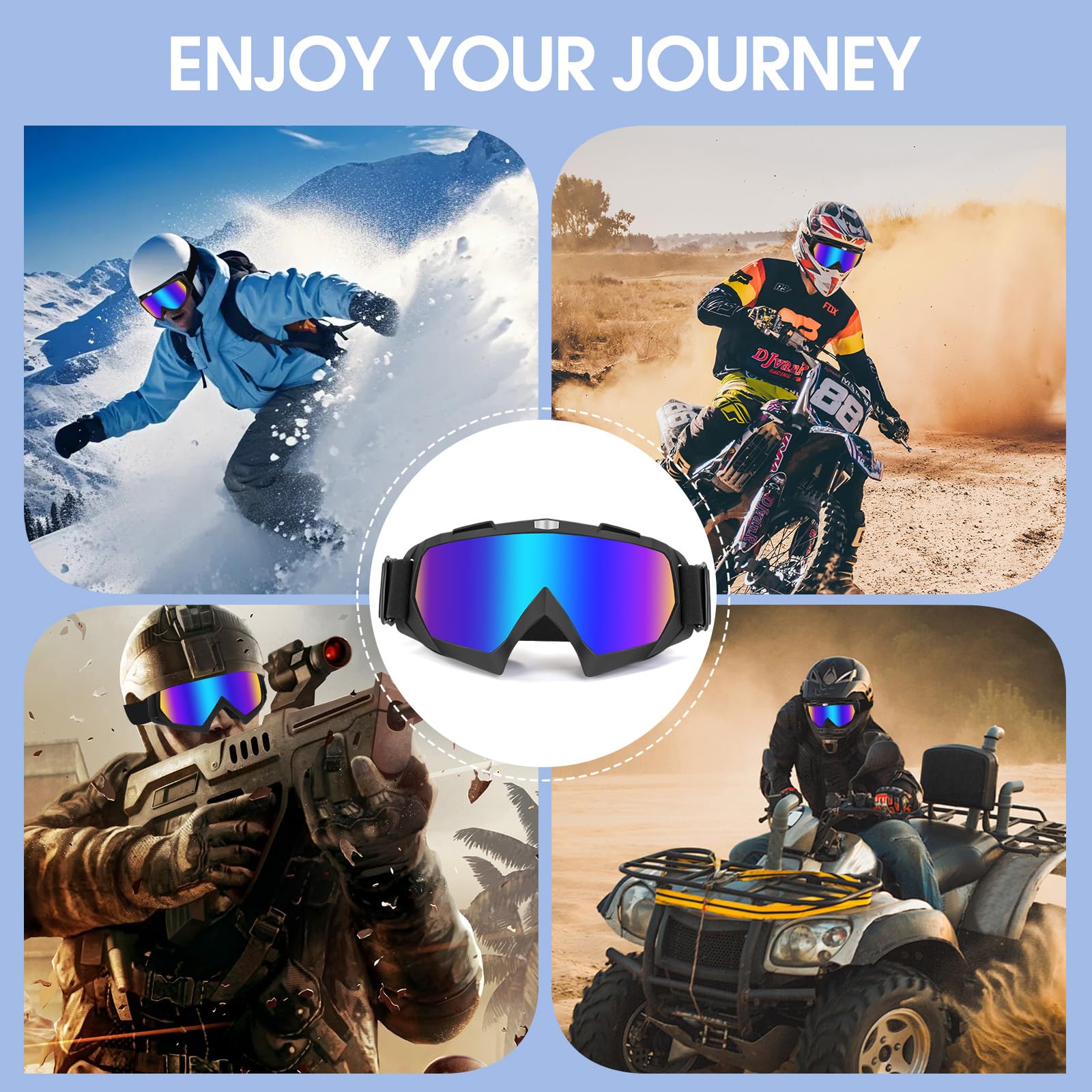 Lievermo goggles folded compact showing portability and easy storage benefit