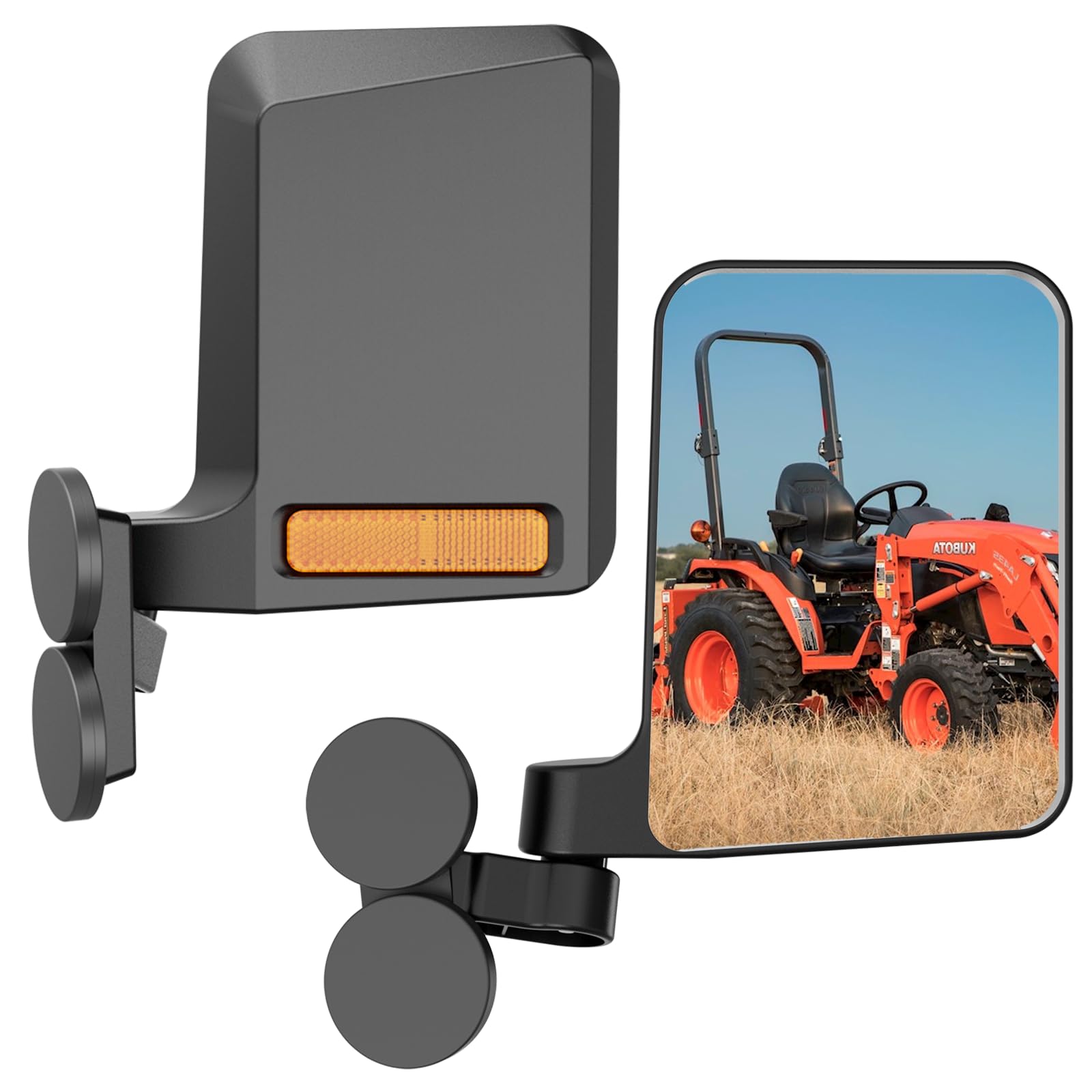 Lifronkit mirror front view mounted showing clear wide-angle benefit