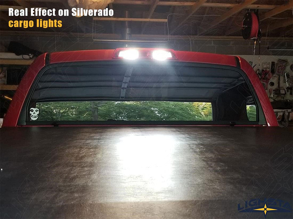 LIGHSTA license plate LED installed at night providing clearer plate visibility and style