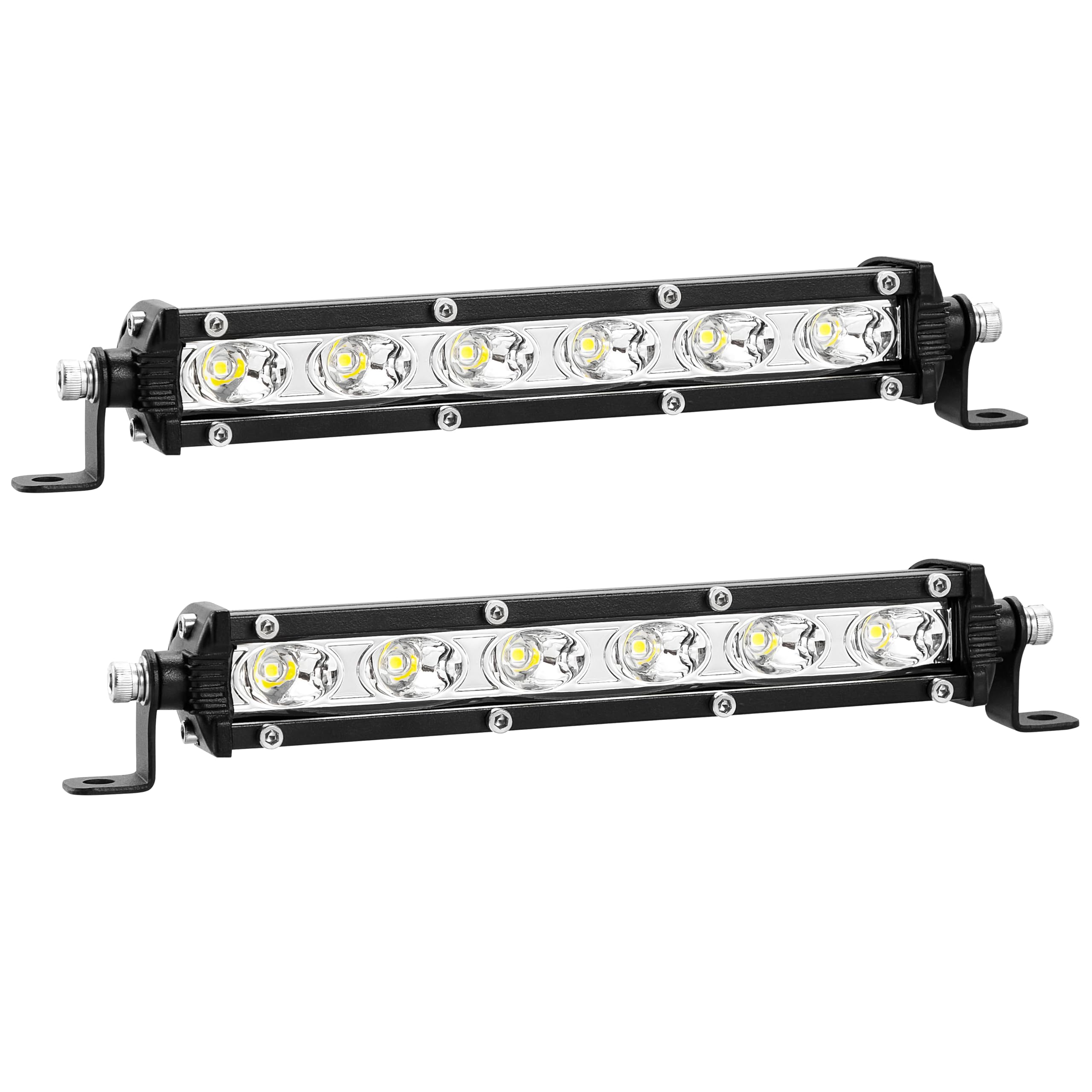 LightBoss front view of 7-inch pod pair showing compact design and bright output