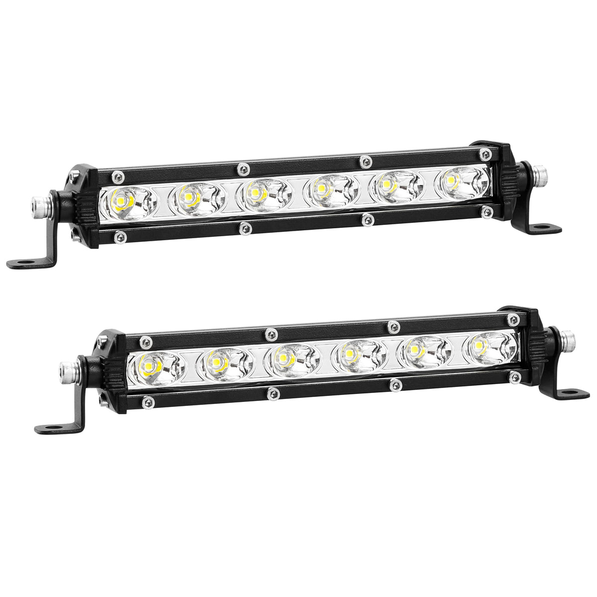 LightBoss front view of 7-inch pod pair showing compact design and bright output