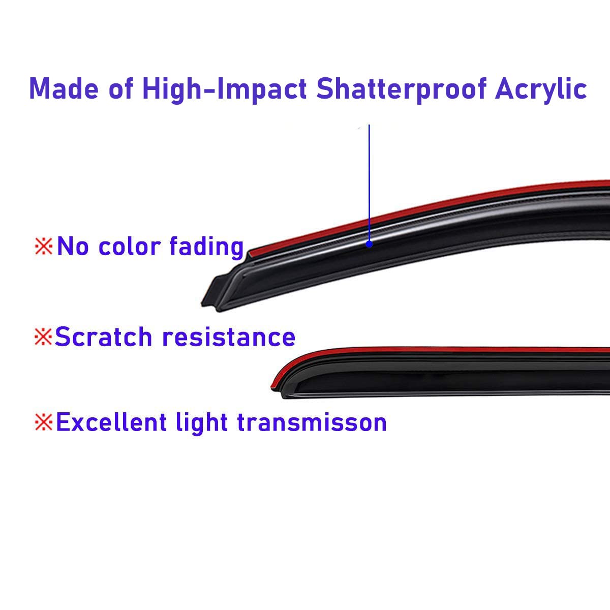 Lightronic visors next to truck wheel for scale showing accurate fit benefit