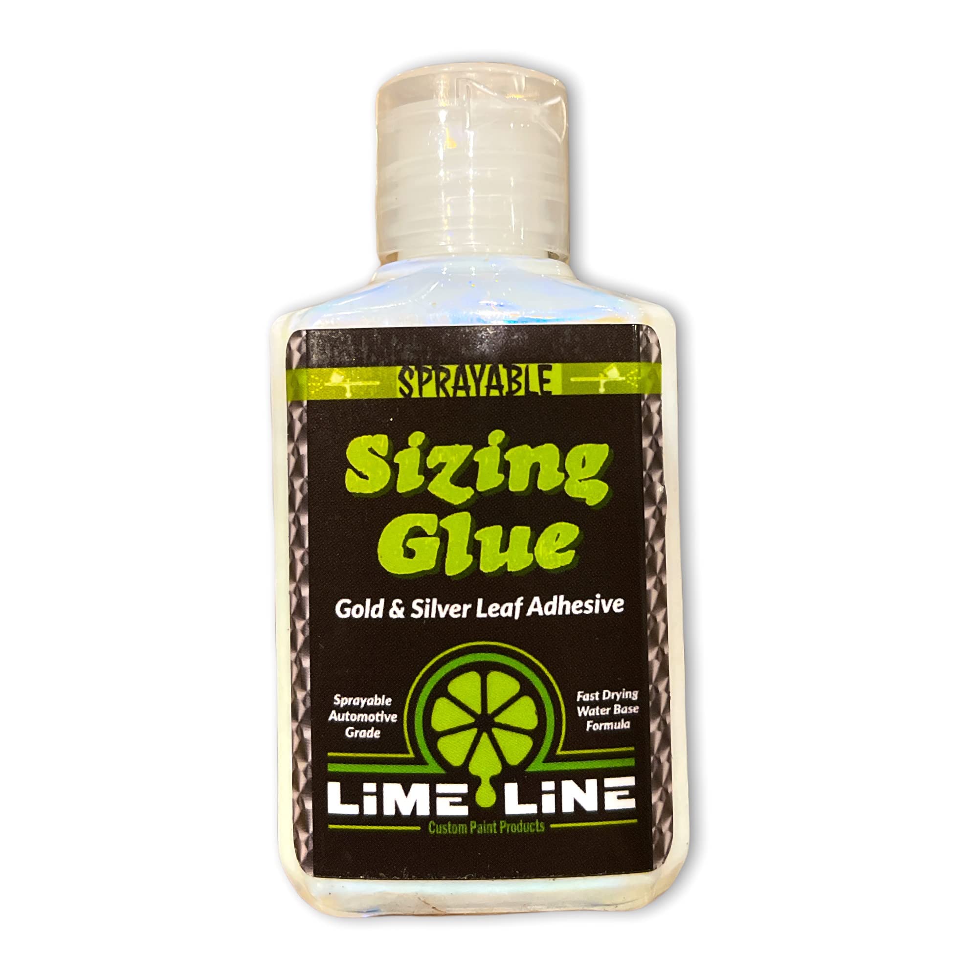 LiME LiNE front can showing label and sprayable sizing benefit quick tack