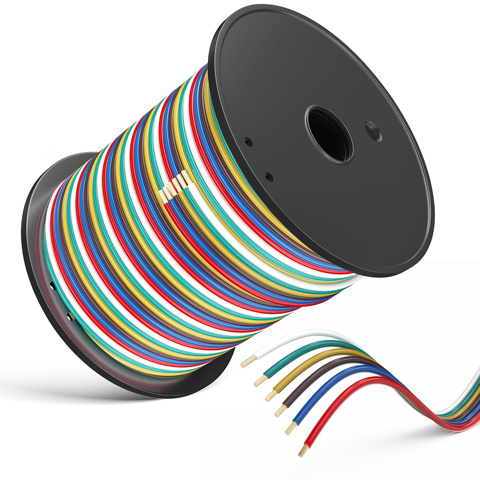 LIMICAR front view of 100ft 6-way spool showing product and length, aids purchase decision