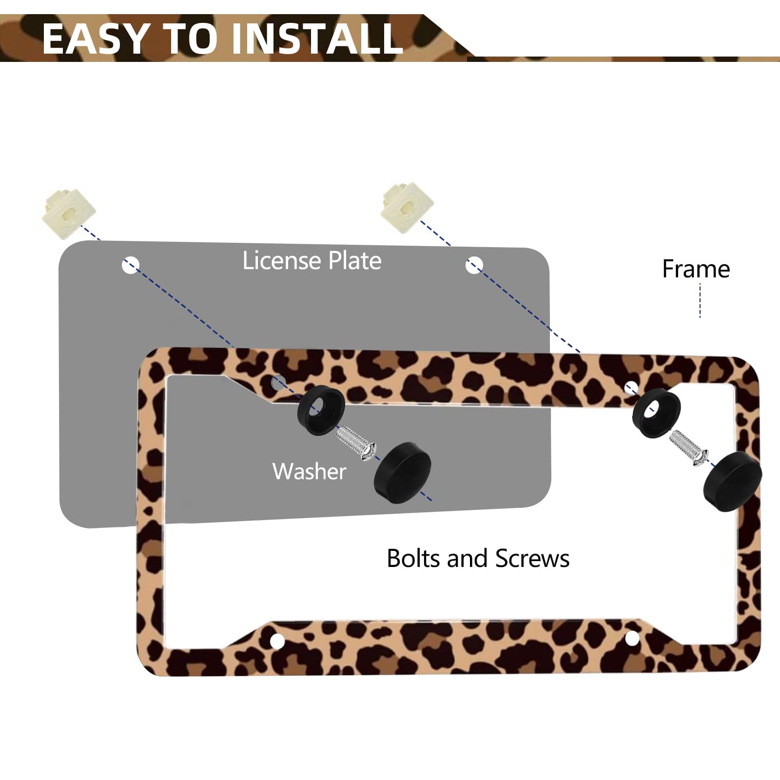 LIN KANG included nuts and anti-theft screws for secure, long-lasting mounting