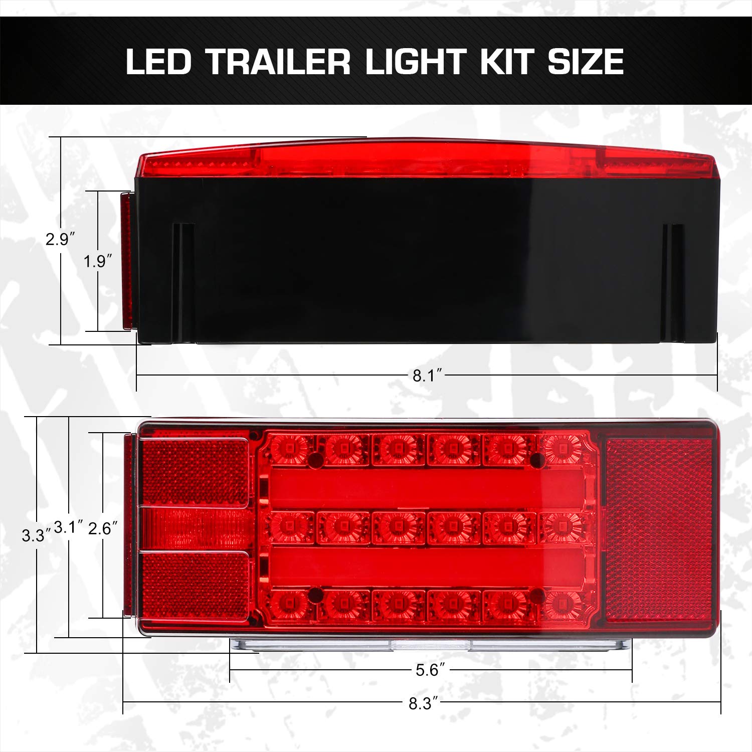LINKITOM amber clearance light front showing bright visibility and DOT compliance