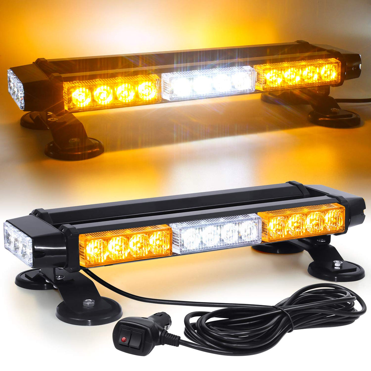LINKITOM front view showing amber and white LEDs for high visibility