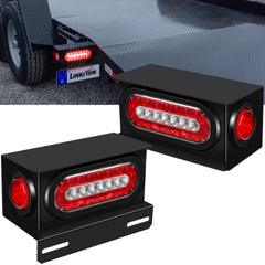 LINKITOM front view welded steel light box showing robust protection and secure fit