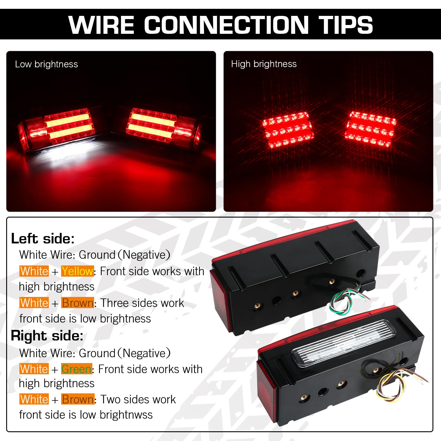 LINKITOM right tail light showing side marker reflector improving visibility and safety