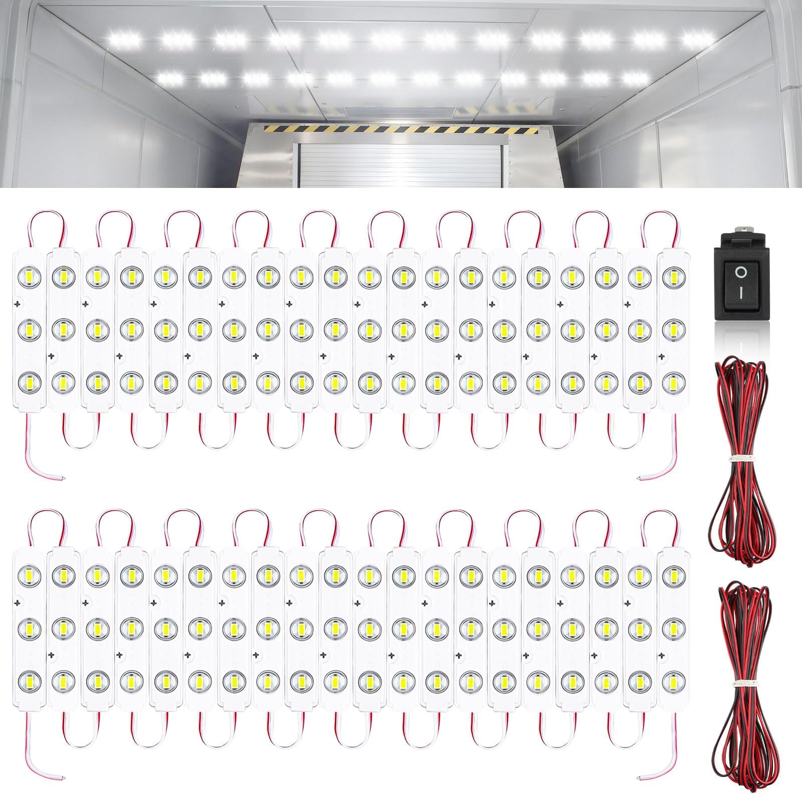 Linkstyle van interior front view showing bright even illumination benefit