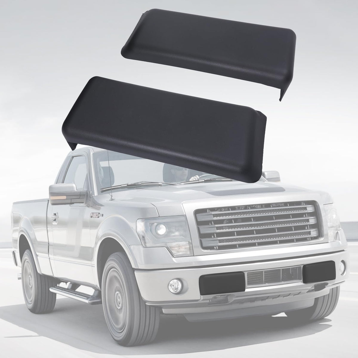 LINOAH front bumper pad full front view showing precise fit and improved appearance