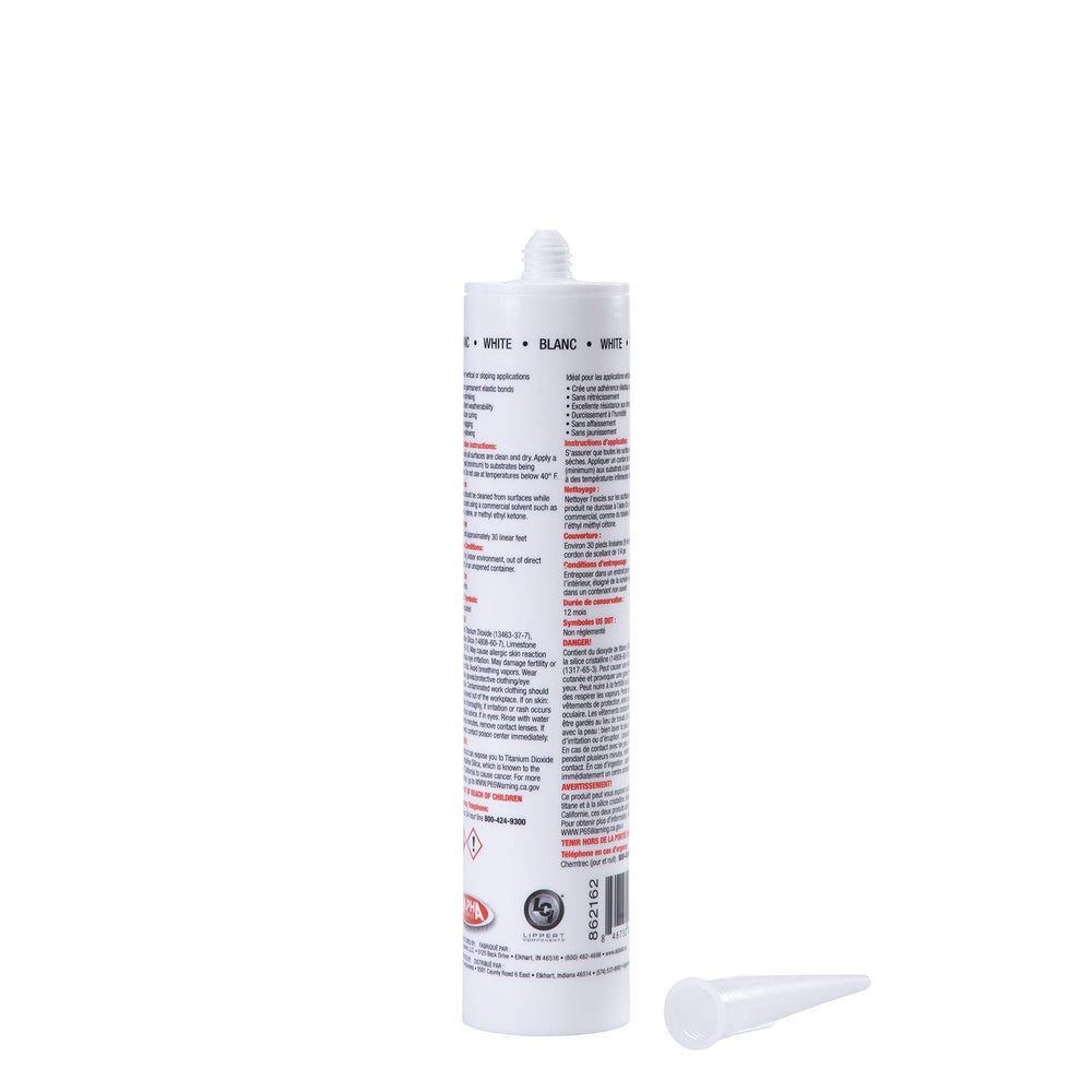 Lippert Components 5160 close-up of cured seal demonstrating flexible surface protection