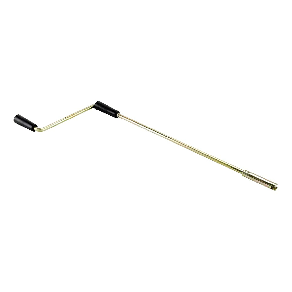 Lippert crank handle front view showing sturdy profile and easy grip benefit