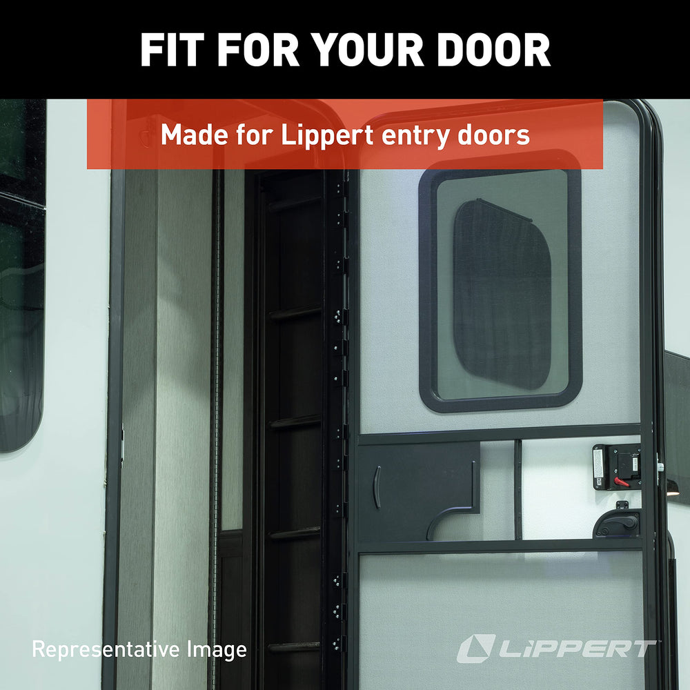 Lippert Components hinge side profile mounted illustrating low-profile appearance