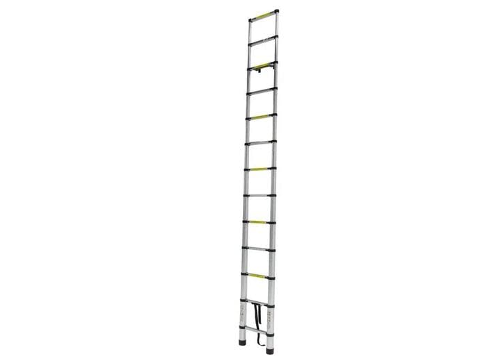 Lippert ladder closeup of 5/8 inch steel locking pin for secure hold