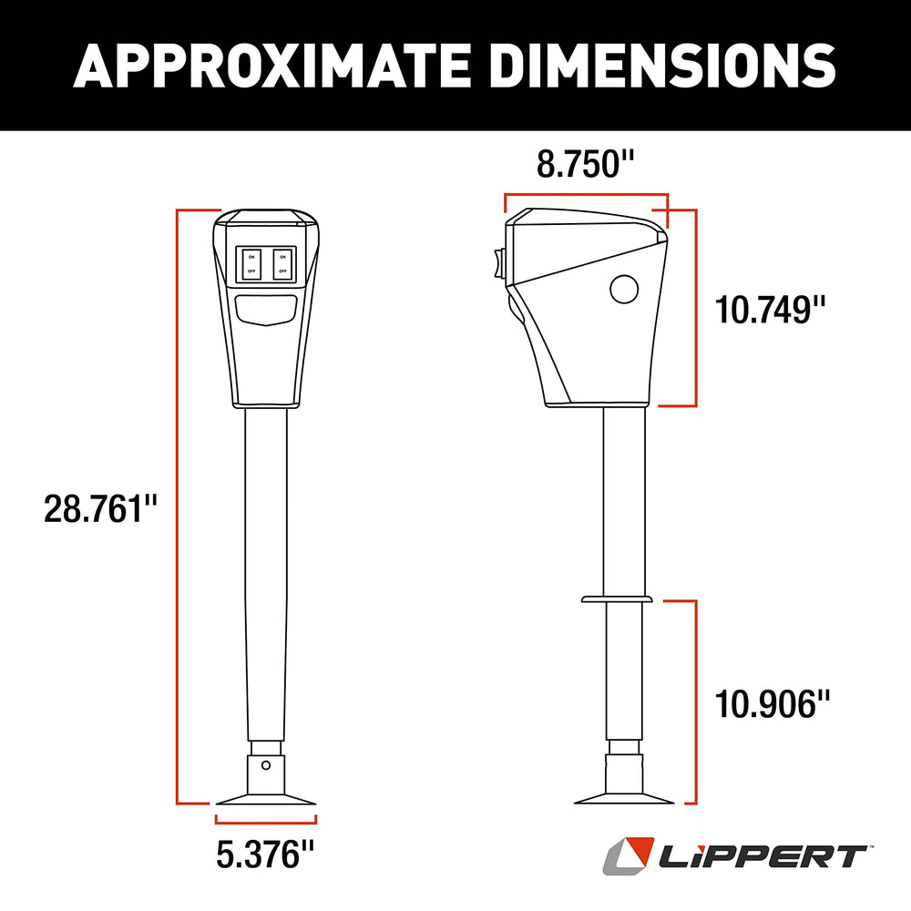 Lippert Components textured head close-up showing protective casing for longer life