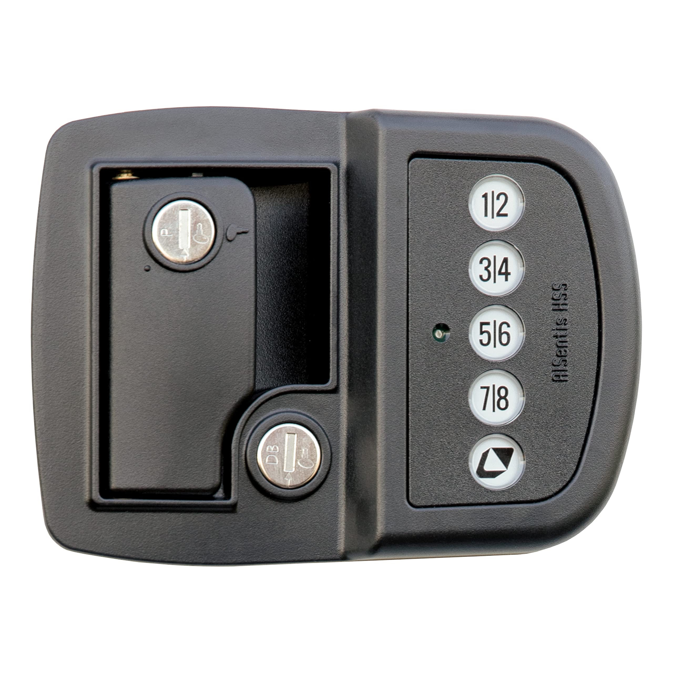 Lippert Components right-hand lock front view showing keypad and handle for secure access