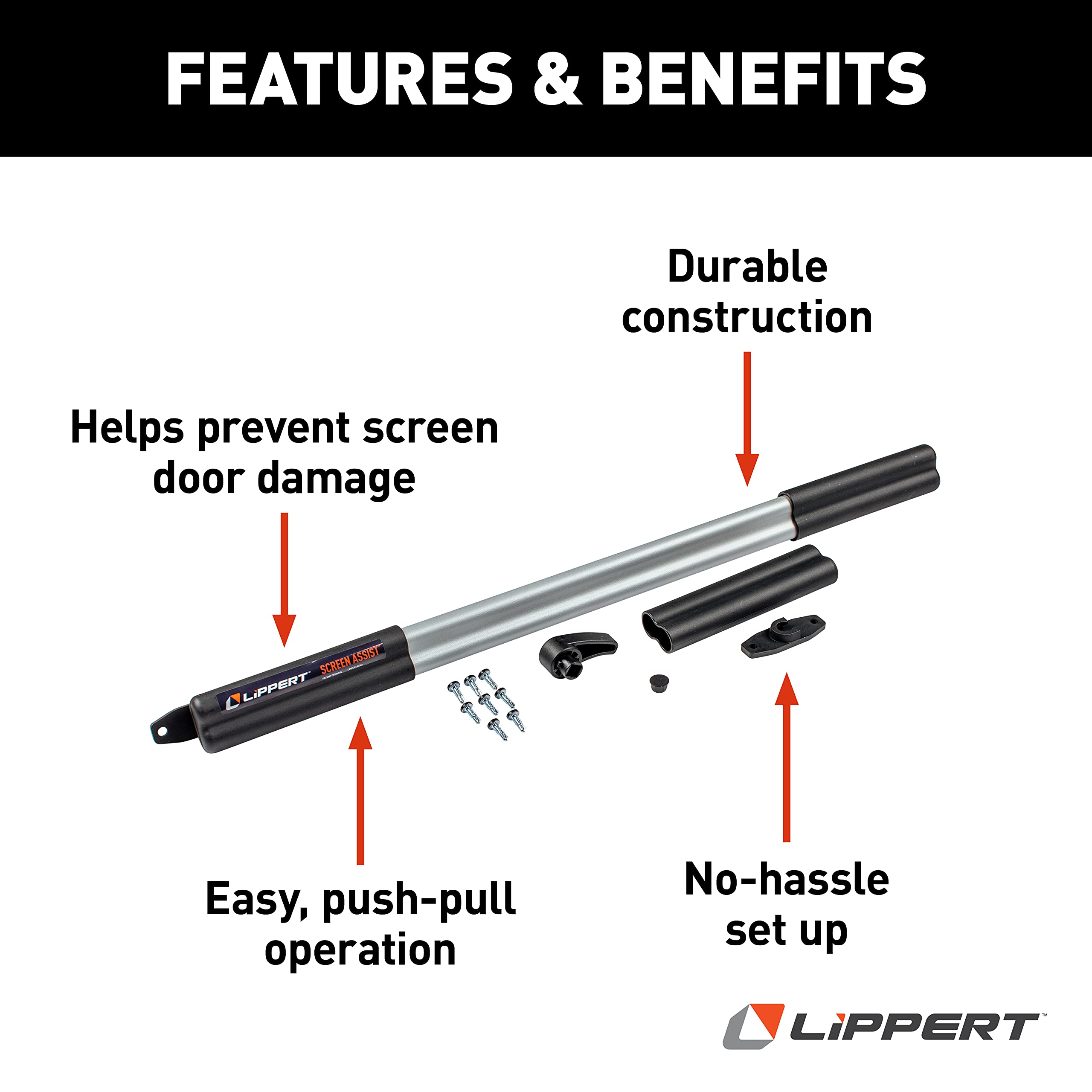 Lippert Components close-up of aluminum and plastic texture for durable protection
