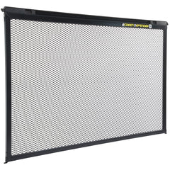 Lippert Screen Defender front view showing full black guard and neat fit for protection