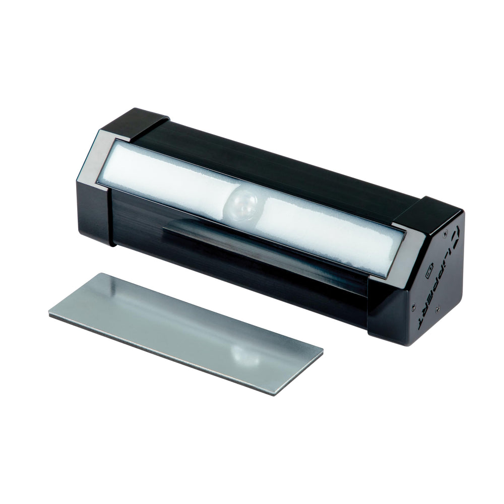 Lippert front view of step light showing compact design and easy install benefit