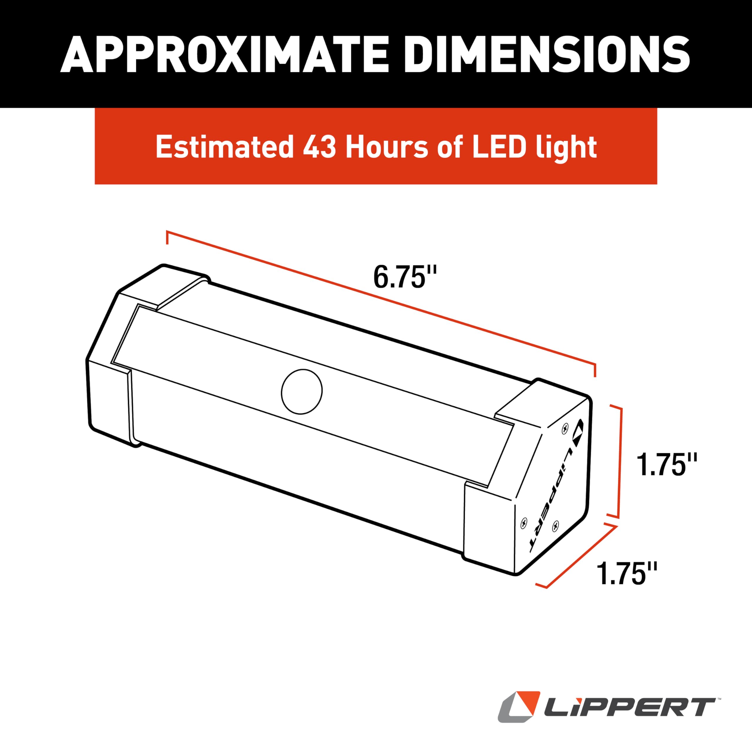 Lippert step light mounted under RV step providing safe guided illumination