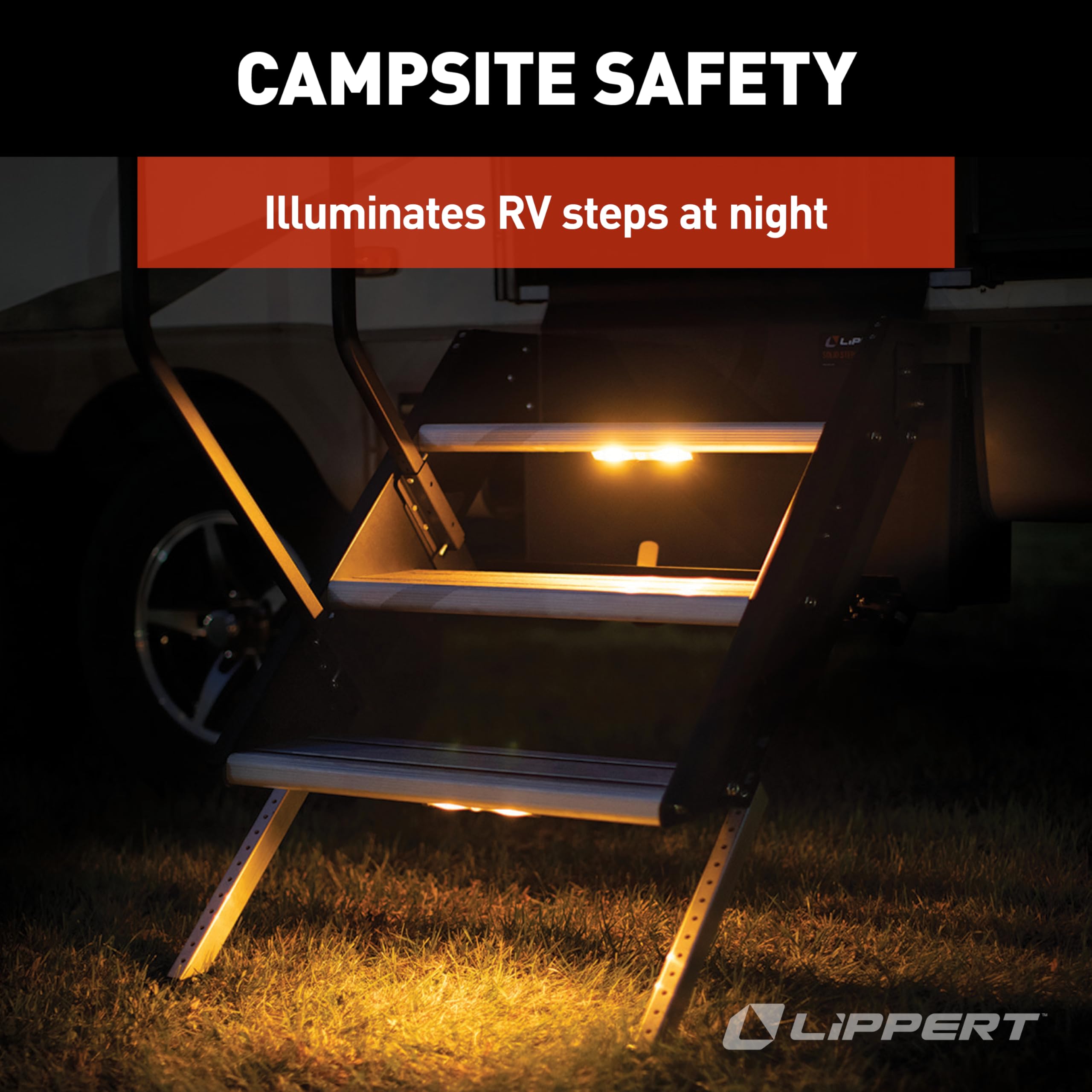 Lippert detailed view of IP65 housing demonstrating weather-resistance benefit