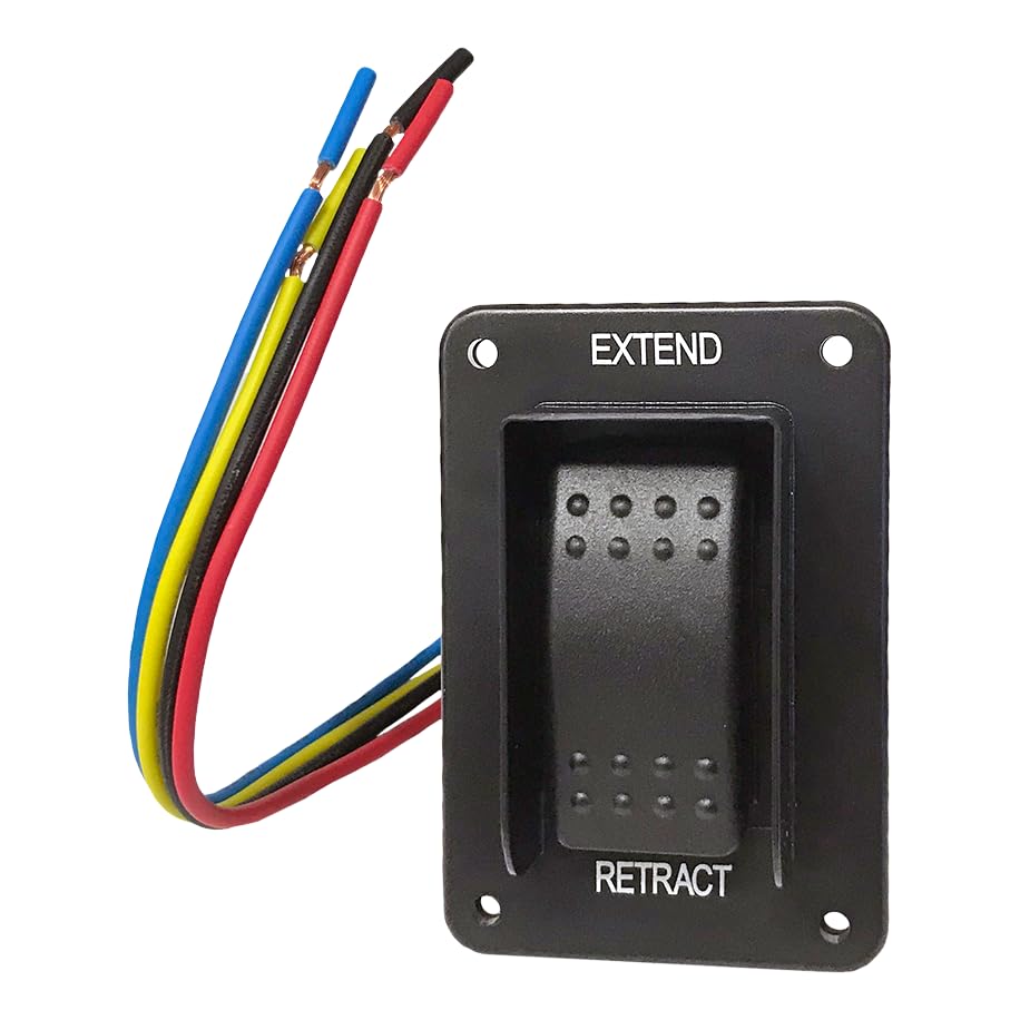 Lippert switch in outdoor RV setting showing dependable operation in wet conditions