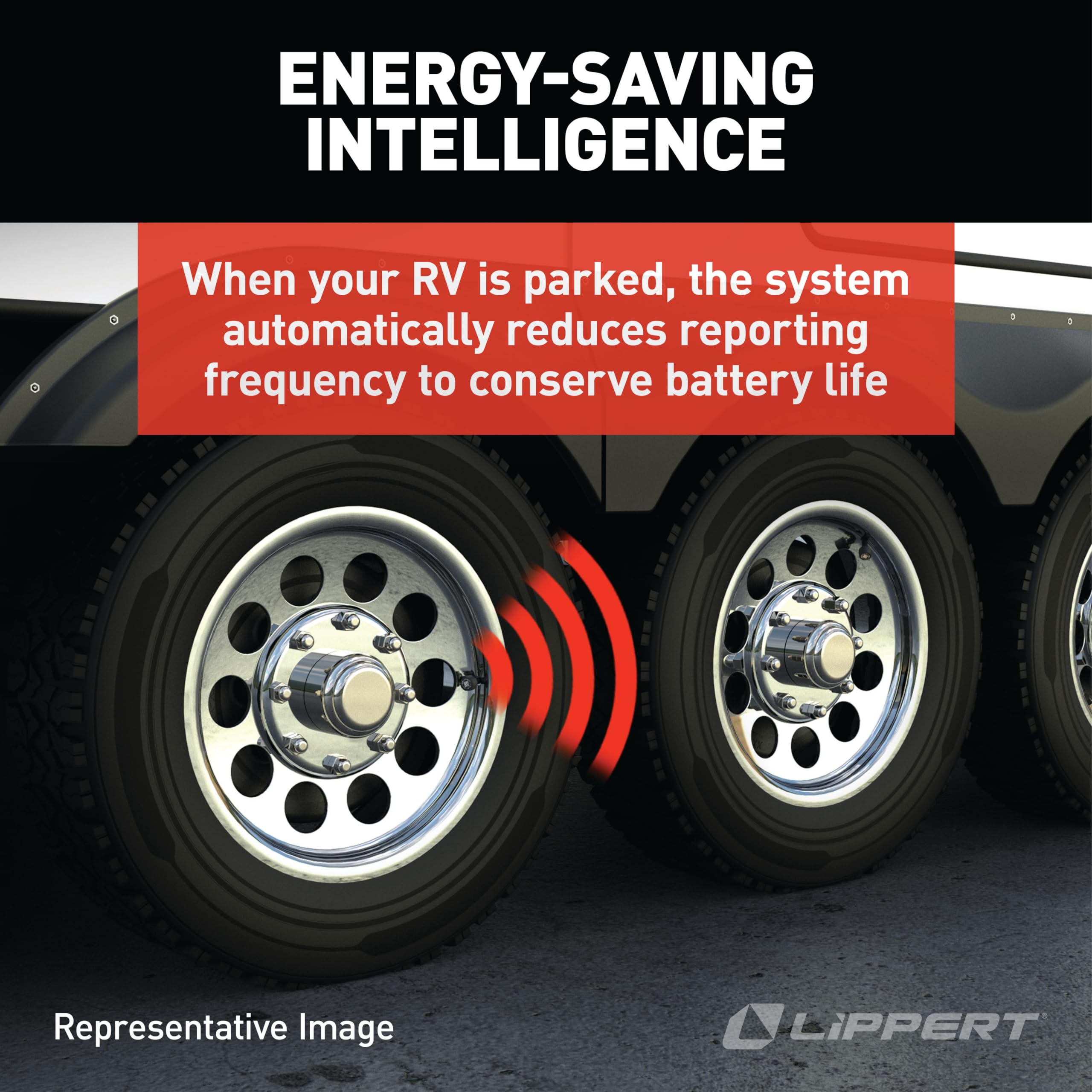 Lippert Tire Linc PRO live data on CarPlay display showing in-vehicle convenience