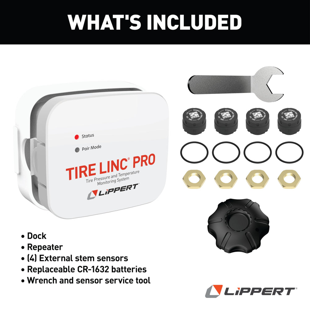 Lippert Tire Linc PRO in campground setting showing peace-of-mind travel benefit