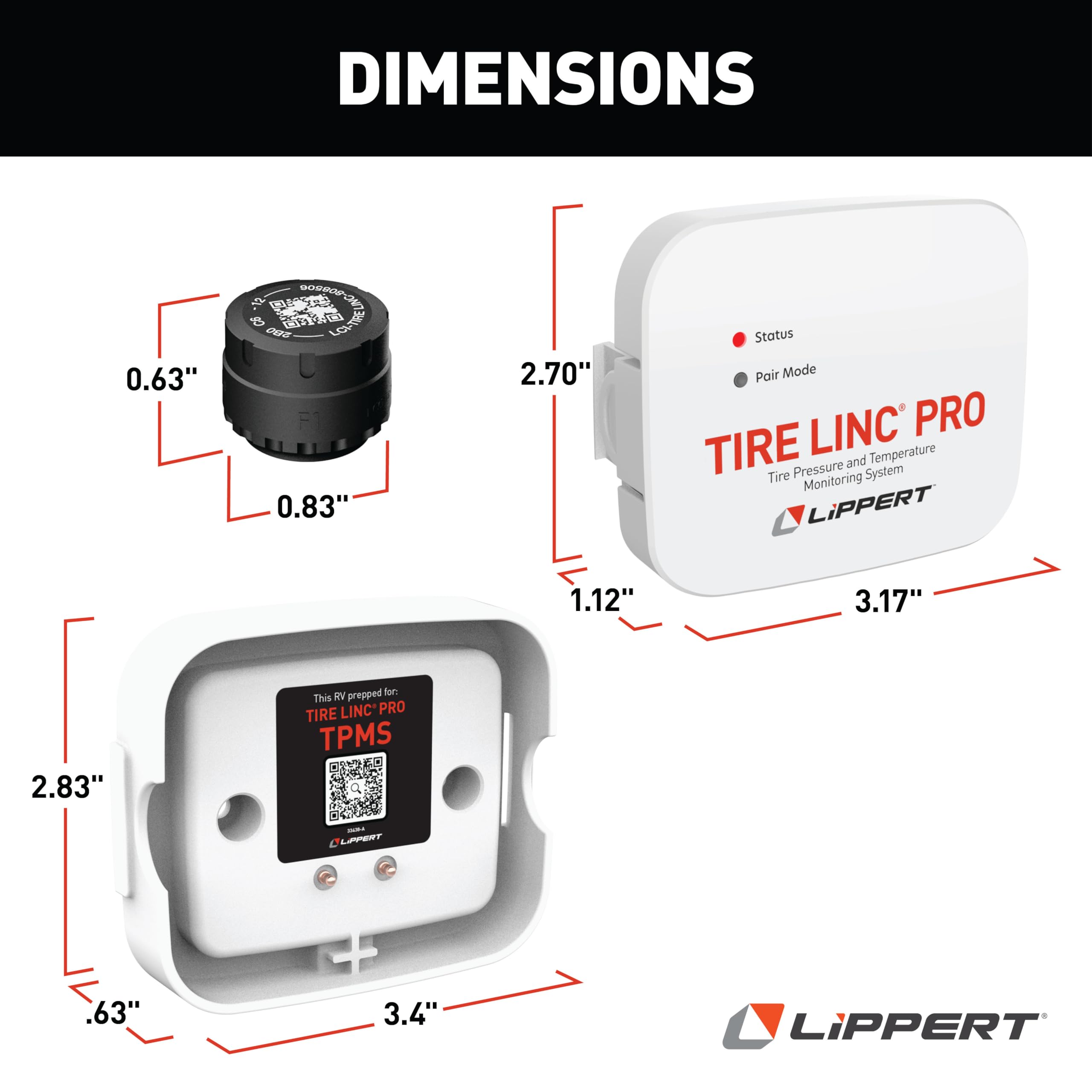 Lippert external stem sensor close-up illustrating durable construction and reliability
