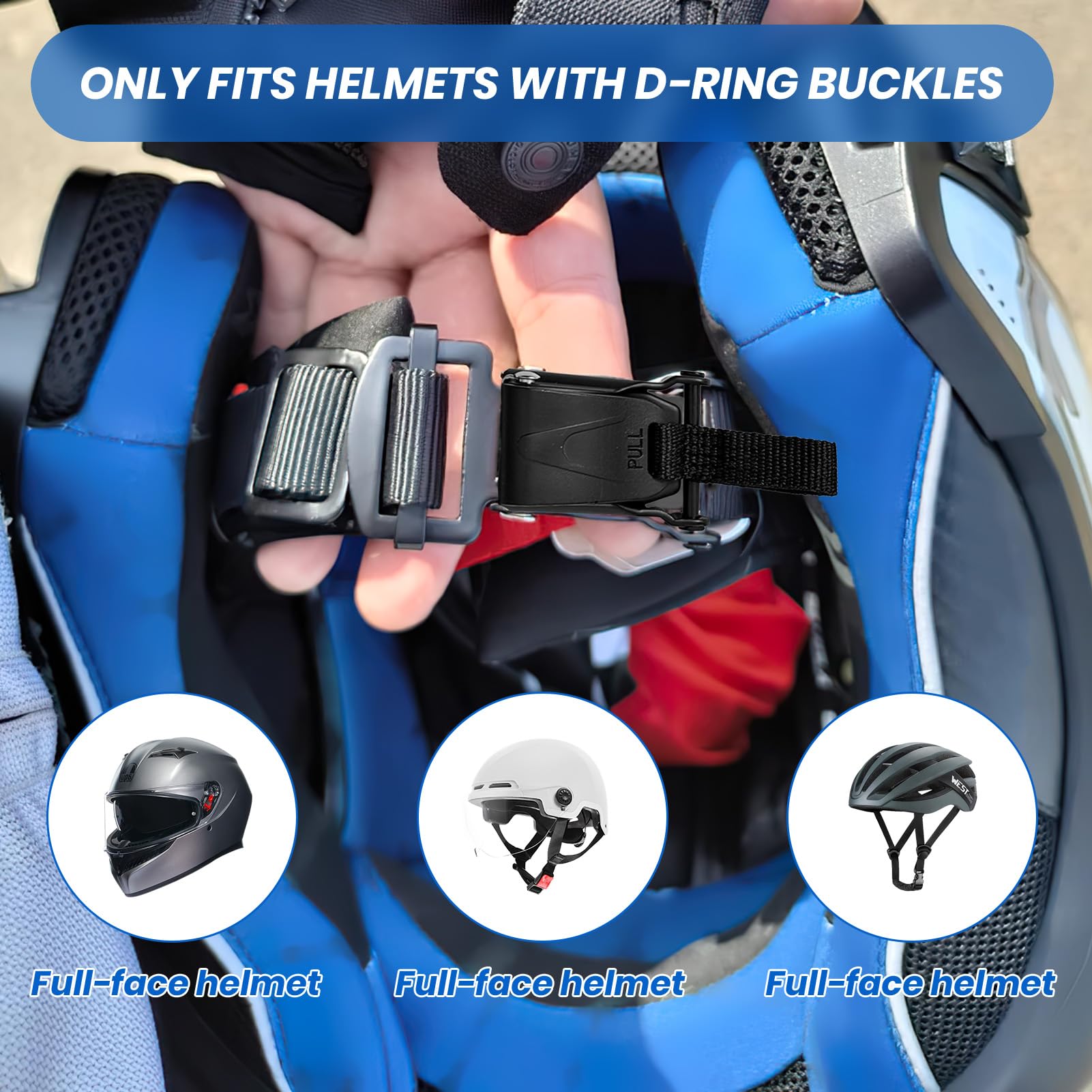 Liqqlex lifestyle shot of rider removing helmet showing fast one-hand release benefit